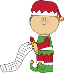 Christmas elf-with-christmas-list