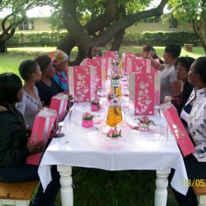 Beautifully decorated table for Mother's Day