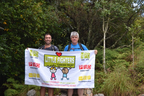 André Reyneke and Johan Smit flying the flag for Little Fighters Cancer Trust